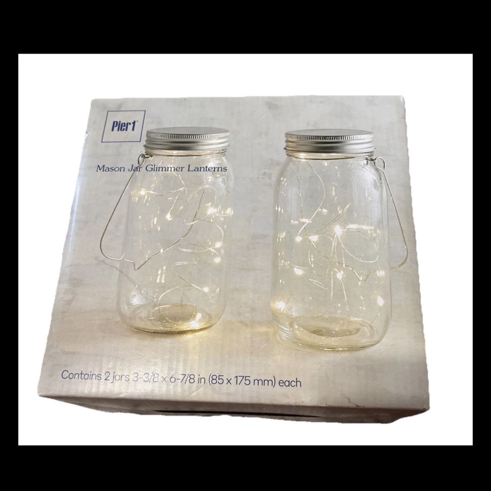 Mason Jar Glimmer Lanterns Pier 1 | NEW IN BOX